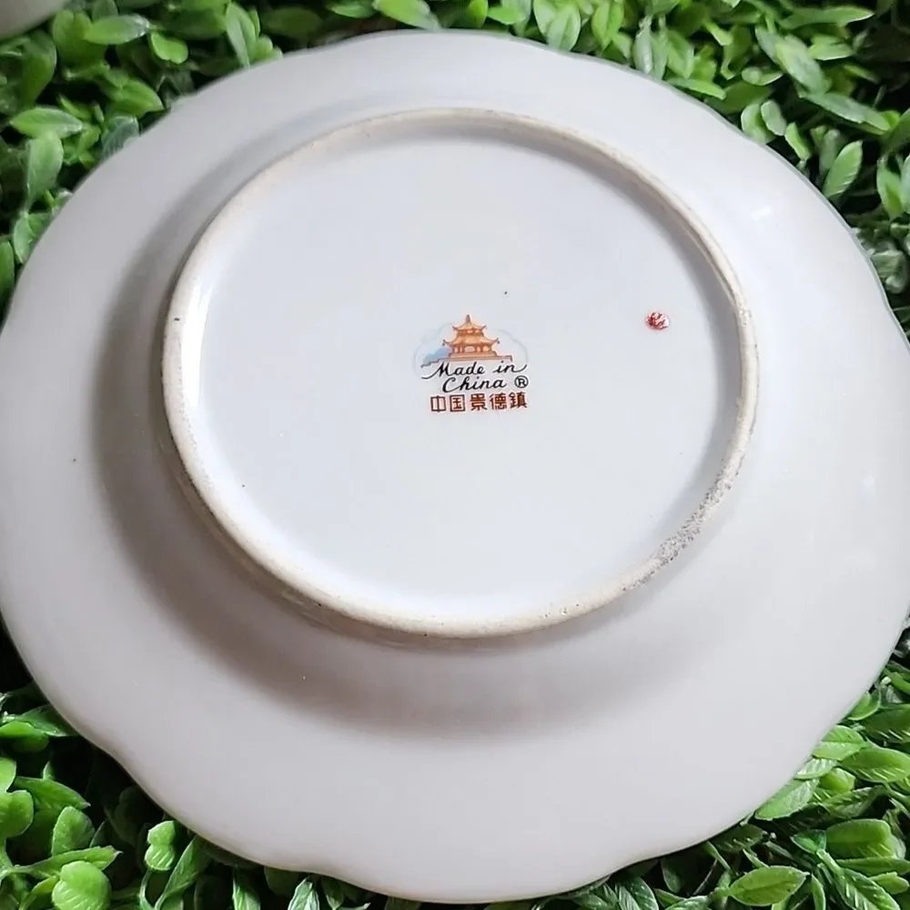 Vintage Floral Versai Made In China Teacup & Saucer